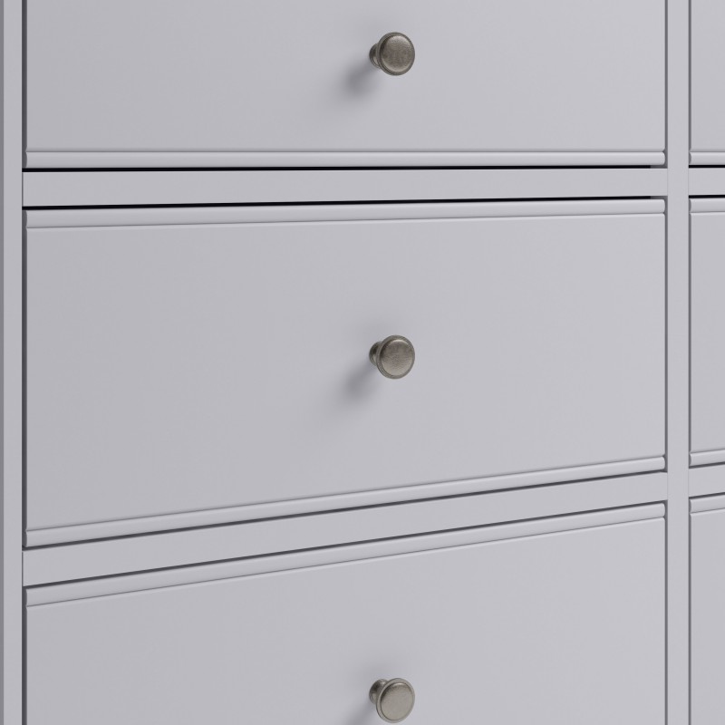 DC BP 6 Drawer Chest of Drawers Moonlight Grey